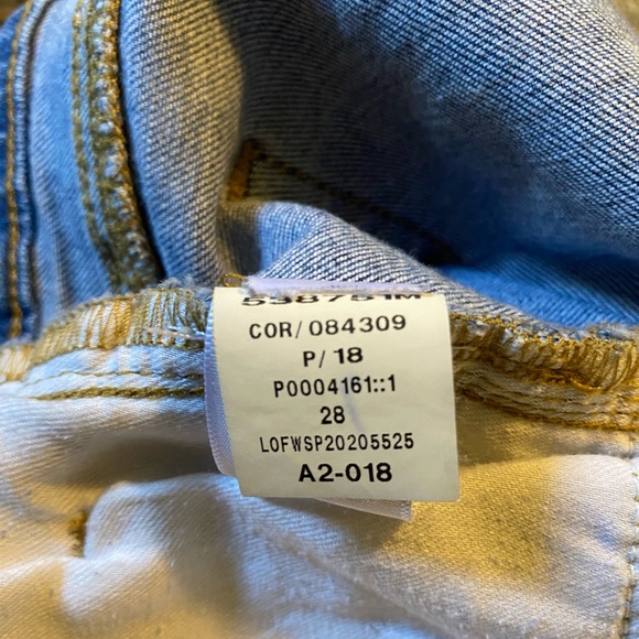 LOFT Women Jeans High Waist Straight Crop Raw Hem Denim, Size 29 / 8P - Picture 7 of 7